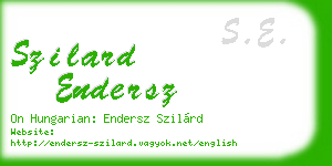 szilard endersz business card