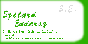 szilard endersz business card